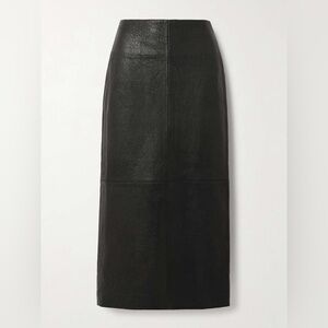 Ease Studios. Classico faux leather midi skirt. Black. Size 8.
